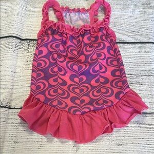 Roxy Sz XS Pink and Purple Hearts Dog Dress